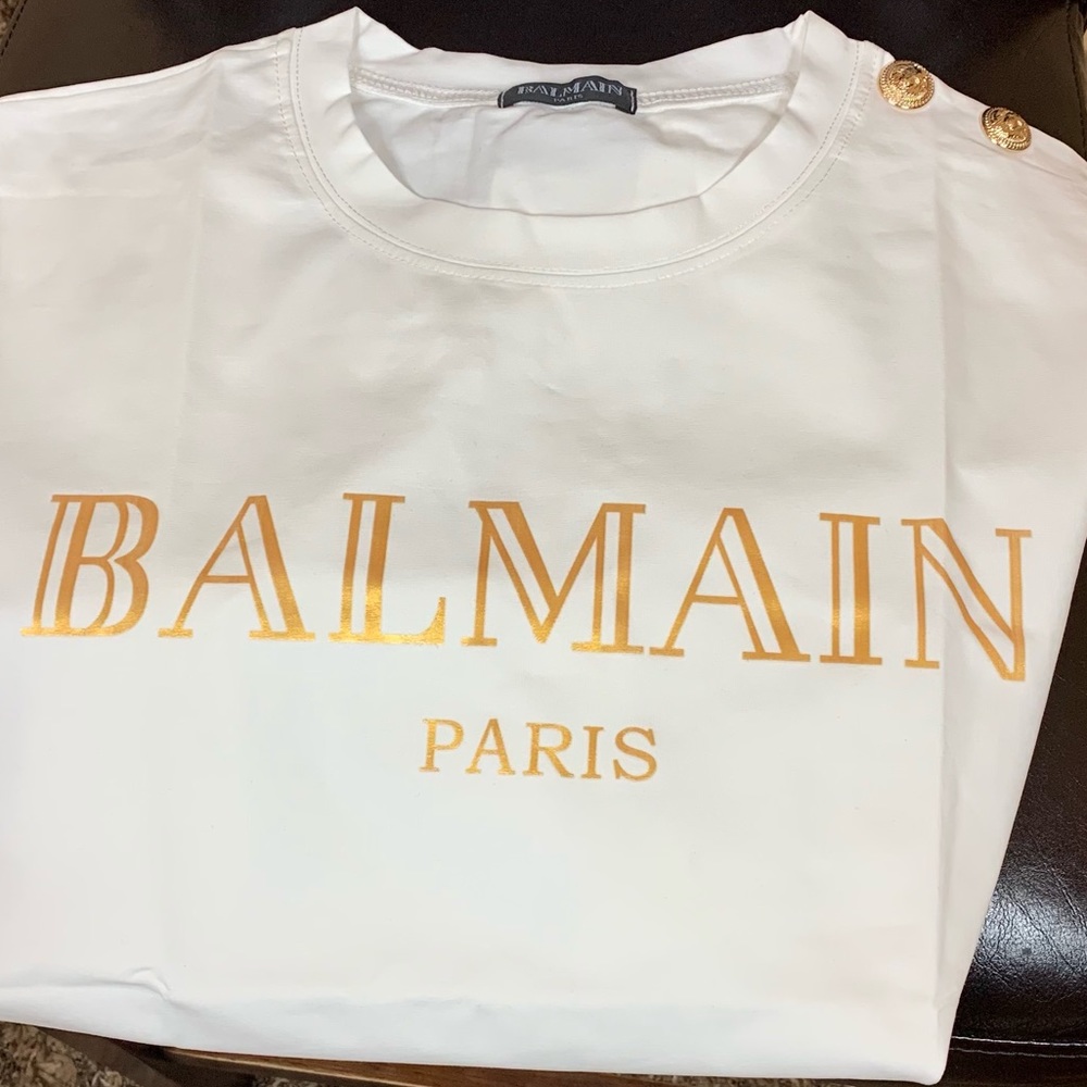 White Balmain T Shirt Women